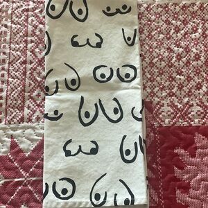 Modern Black and White Tea Towel